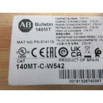 Allen Bradley 140MT-C-W542 Busbar 140MTCW542