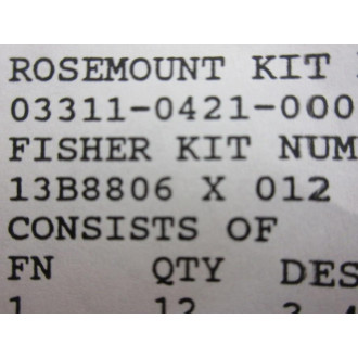 Fisher Rosemount 13B8806X012 O-Ring Kit-Cover (Pack of 6) - New No Box