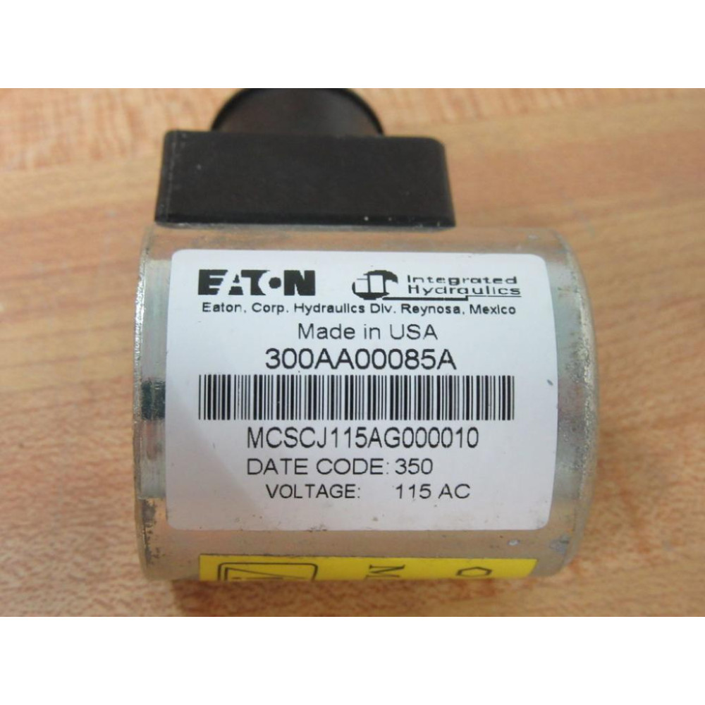 Eaton 300AA00085A Hydraulic Valve Coil MCSCJ115AG000010 EatonVickers - Used