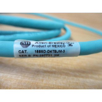Allen Bradley 1585D-D4TBJM-3 Double Ended Cordset 1585DD4TBJM3 Mounted - New No Box