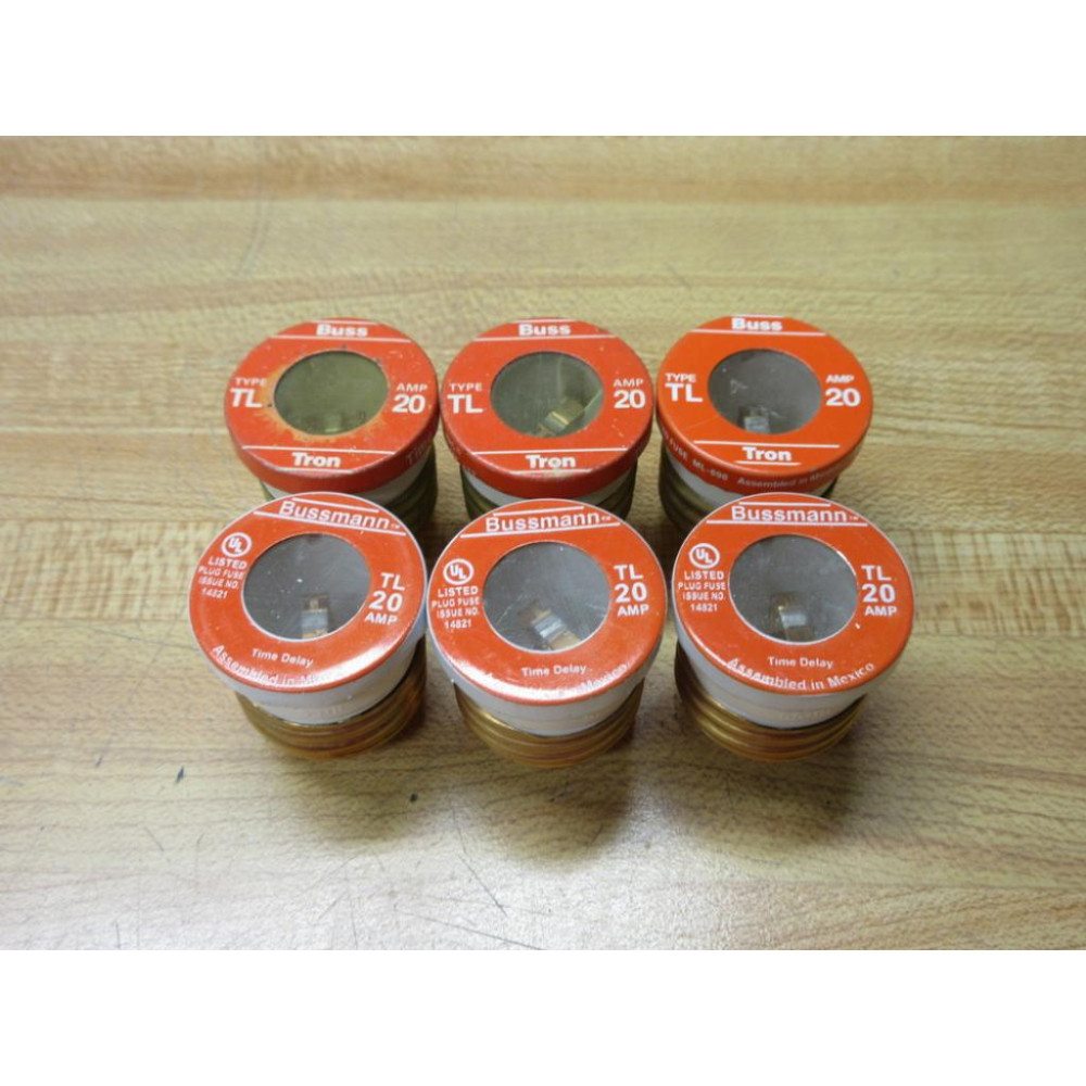 Buss TL-20 Buss Fuse Cross Ref 6F459 (Pack of 6) - New No Box