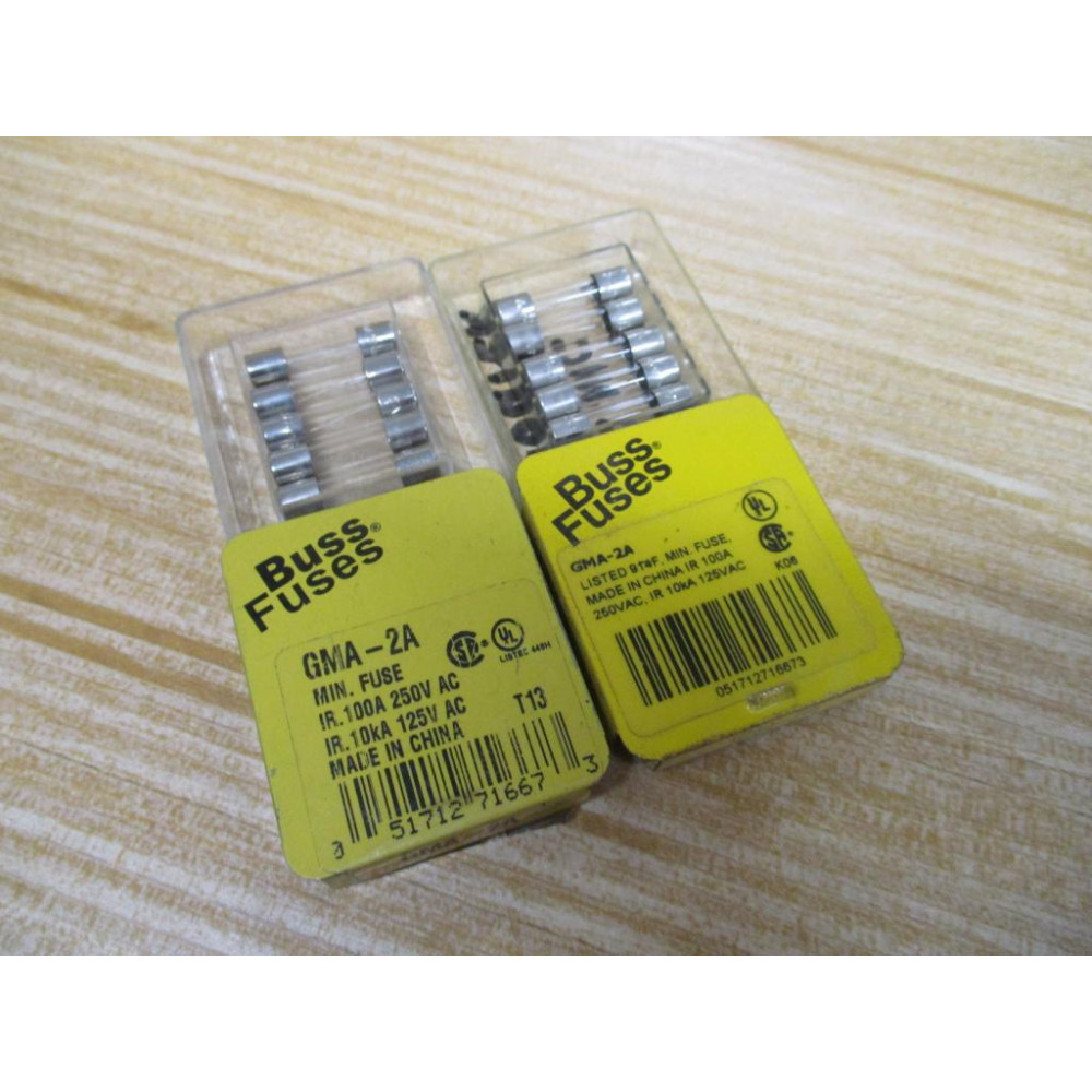 Buss GMA-2 Bussmann Fuse Cross Ref 1CJ38 (Pack of 10)