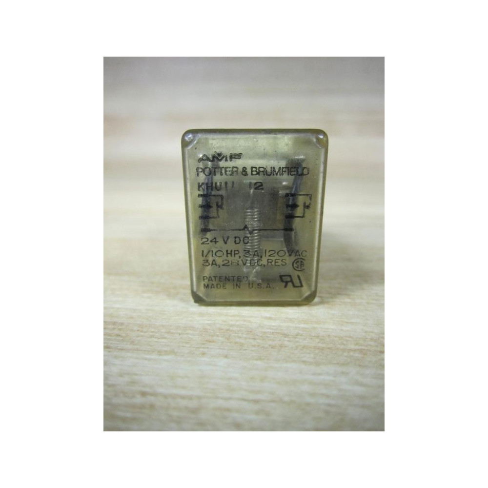 Potter & Brumfield KHU 11D12 24VDC AMF Relay 24 V DC - Used
