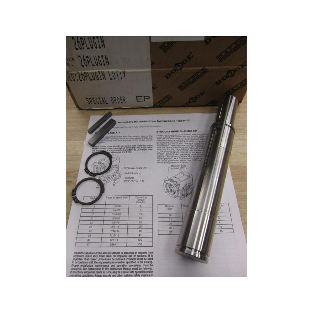 Dodge 26PLUGIN Shaft W Accessories Kit