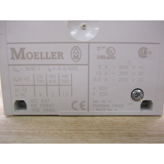 Eaton Cutler Hammer Moeller NHI11-PKZ2 Auxiliary Contact  NHI11PKZ2 - New No Box
