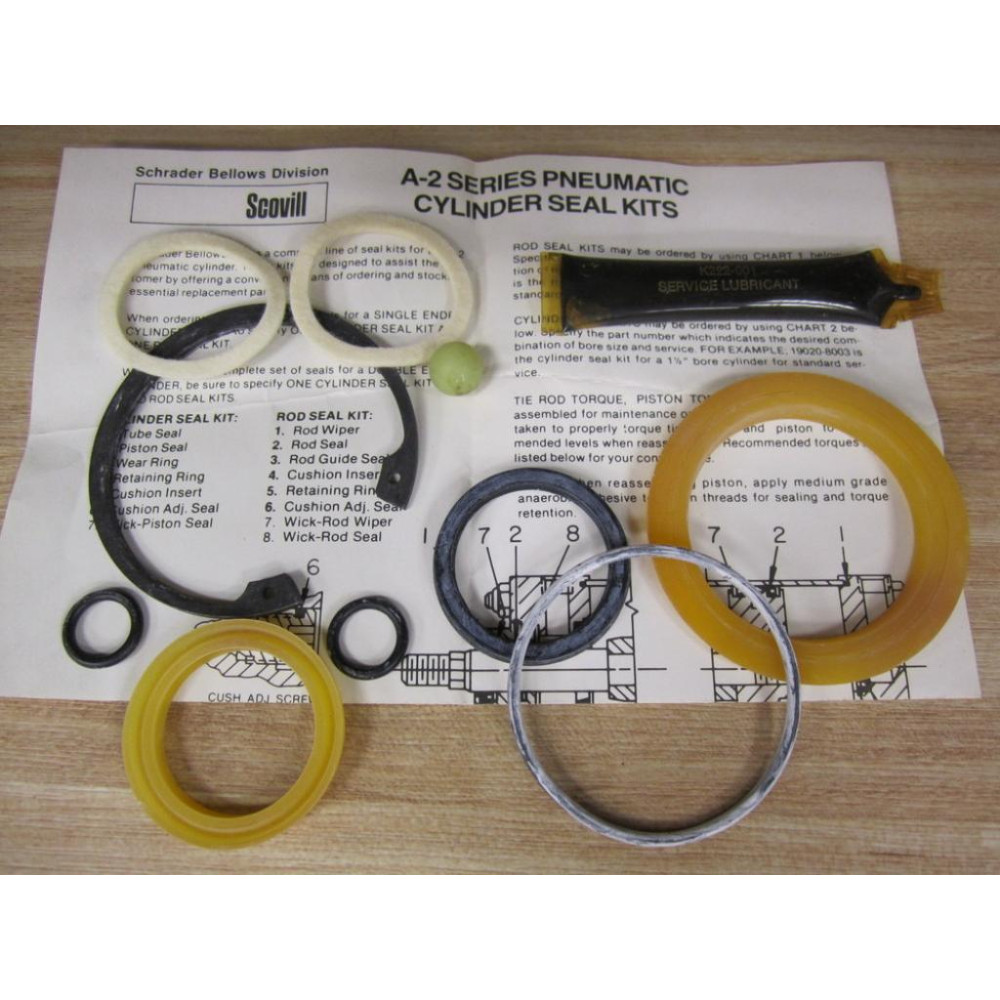 Schrader Bellows SBK-3022 A-2 Series Pneumatic Cylinder Seal Kit - New No Box