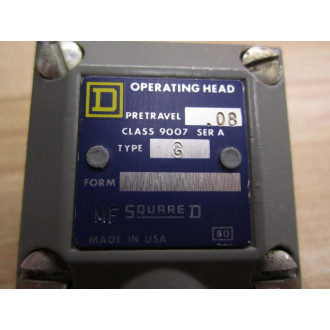 Square D 9007-G Limit Switch Operating Head - Used