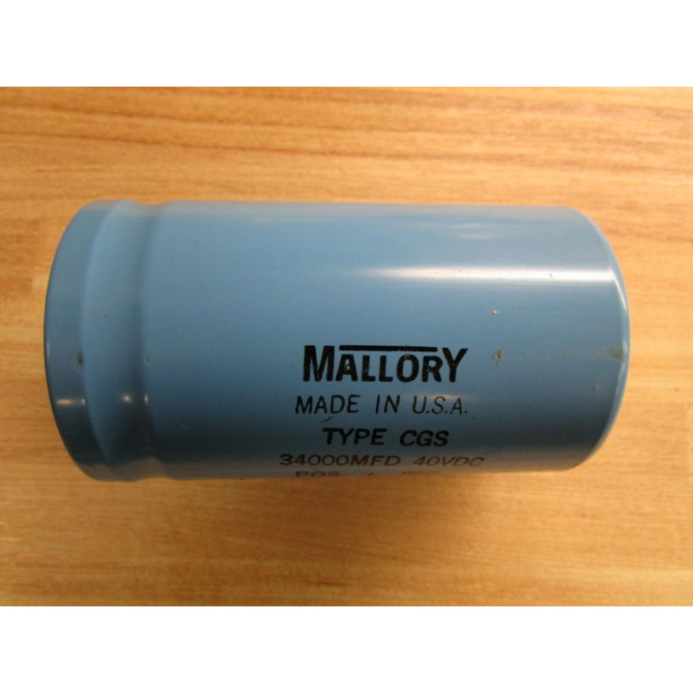 Mallory 629261-37 Capacitor 62926137 34000 MFD 40VDC - Used