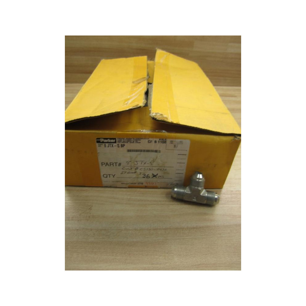 Parker 8JTX-S Triple-Lok 37° Flare Union Tee 8JTXS (Pack of 6)
