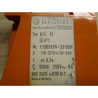 Schleicher KSY 11 Time Delay Relay 0.5S - Used