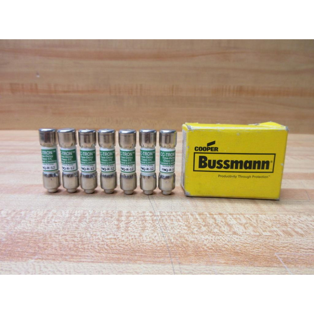 Buss FNQ-R-12 Bussmann Fuse Cross Ref 4TWK6 (Pack of 7)