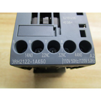 Siemens 3RH2122-1AK60 Contactor Relay - New No Box