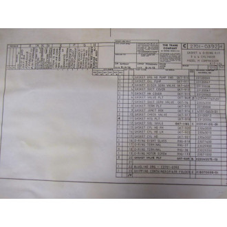 Trane 2701-0392-01-07 Complete Gasket & O-Ring Kit KIT0494