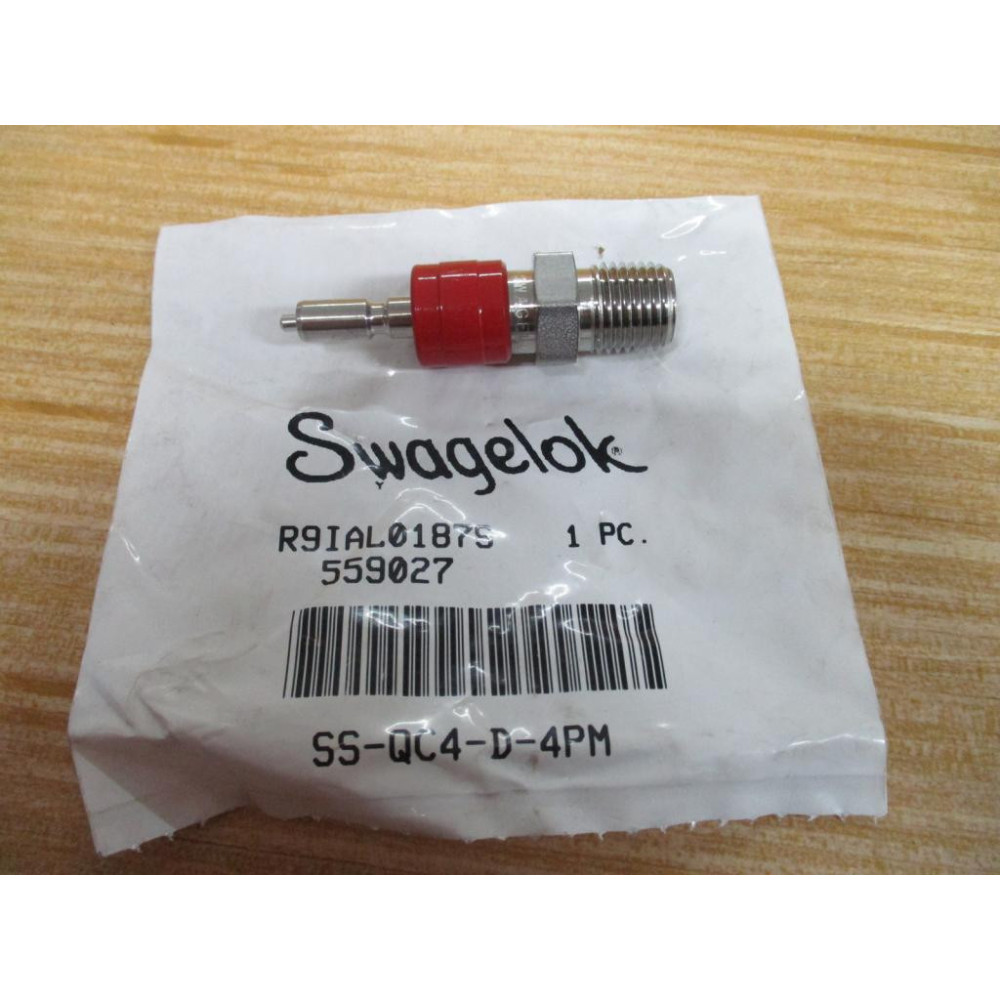 Swagelok SS-QC4-D-4PM Instrumentation Quick Connect Stem W Valve Swagelok SS-QC4-D-4PM Instrumentation Quick Connect Stem W Valve