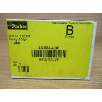 Parker 4A-B6LJ-BP Ball Valve 4AB6LJBP