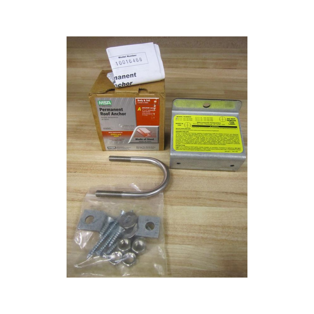 MSA 10016468 Permanent Roof Anchor Kit Missing Rubber