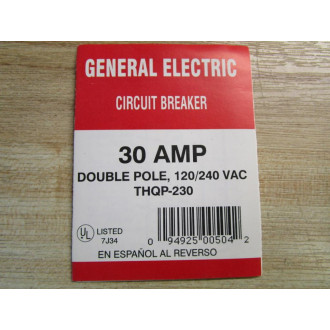 General Electric THQP-230 Circuit Breaker 2 Pole 30 Amp GE