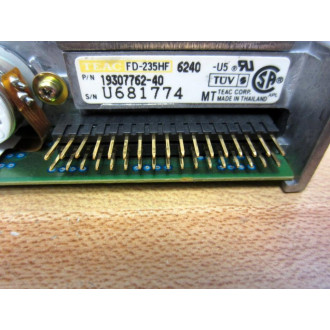 Teac 19307762-40 Internal 3 12" Floppy Disk Drive - Used