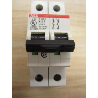 ABB S202U-K5 Circuit Breaker S202UK5 Cracked Corner - Used