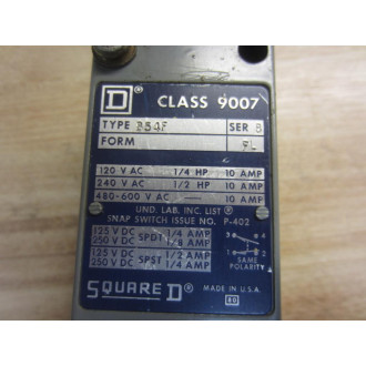 Square D 9007-B54F Switch 9007B54F - Used
