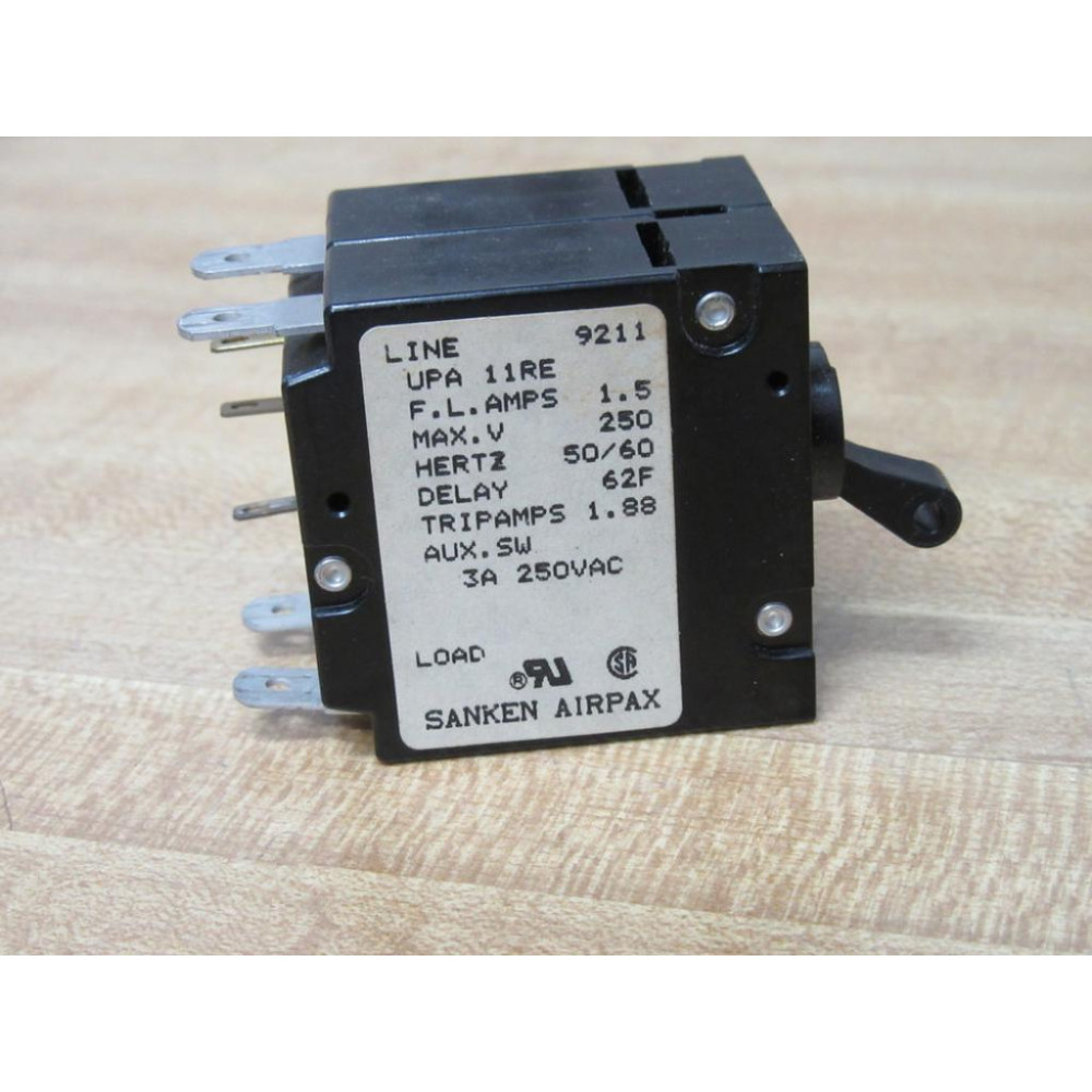 SanKen UPA 11RE 1.5 AMP Circuit Breaker UPA11RE - Used