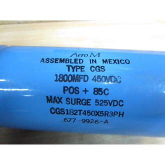 Aero M CGS182T450X5R3PH Capacitor 1800MFD 450VDC - New No Box