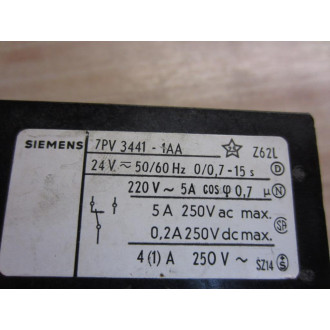 Siemens 7PV 3441-1AA Timer 7PV34411AA - Used