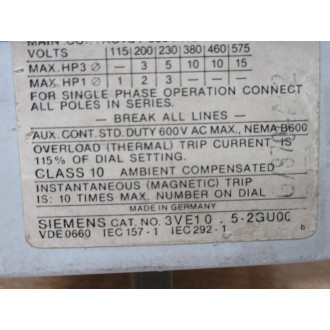 Siemens MSP10F Contactor - Used