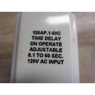 Amperite 120AP.1-60C Time Delay Relay 120AP160C WO Adjustment Knob - Used