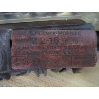 Klockner Moeller Z2-16 Overload Relay Z216 - Used