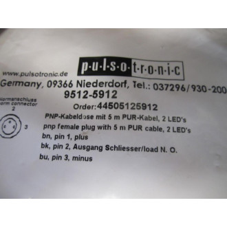 Pulsetronic 9512-5912 Connector Cable 95125912
