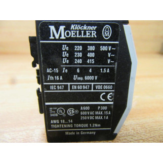 Klockner Moeller XTCEXFBG13 Contactor XTCEXFBG13 - New No Box
