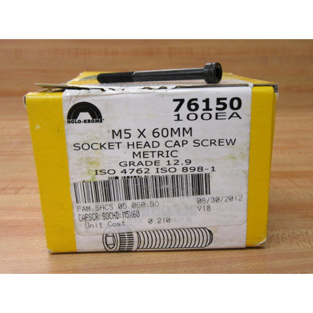 Holo-Krome 76150 Socket Head Cap Screw (Pack of 100)