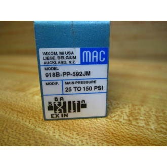 MAC 918B-PP-592JM Valve 918BPP592JM