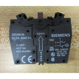 Siemens 3SB3 301-0AA21 Red 3SB33010AA21 w3SB3400-0A & Base