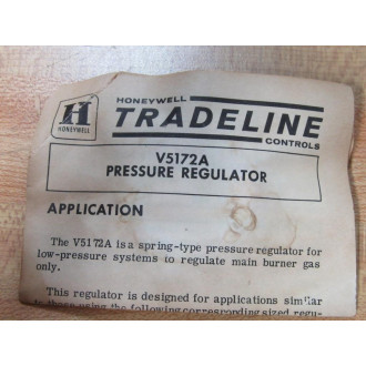 Honeywell V51720A1176-1 Pressure Regulator V5172A11761