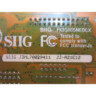 Siig FK3SIIG5NEOCX      JJ-A21E12 PC Board - Used