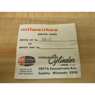 Milwaukee Cylinder KA-O Service Kit KAO