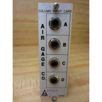 Air Gage 01632 Column Input Card 01632-00 - Used