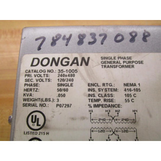 Dongan 35-1005 Transformer 351005 - New No Box