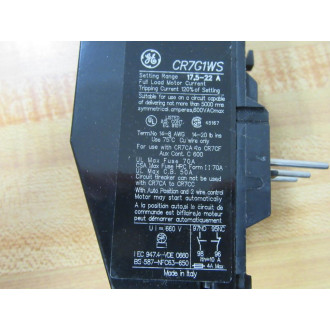 General Electric CR7G1WS Overload Relay - New No Box