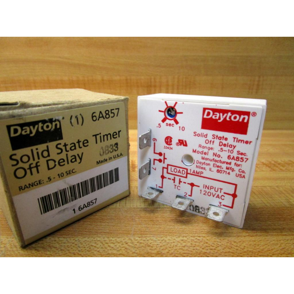 Dayton 6A857 Time Delay Relay