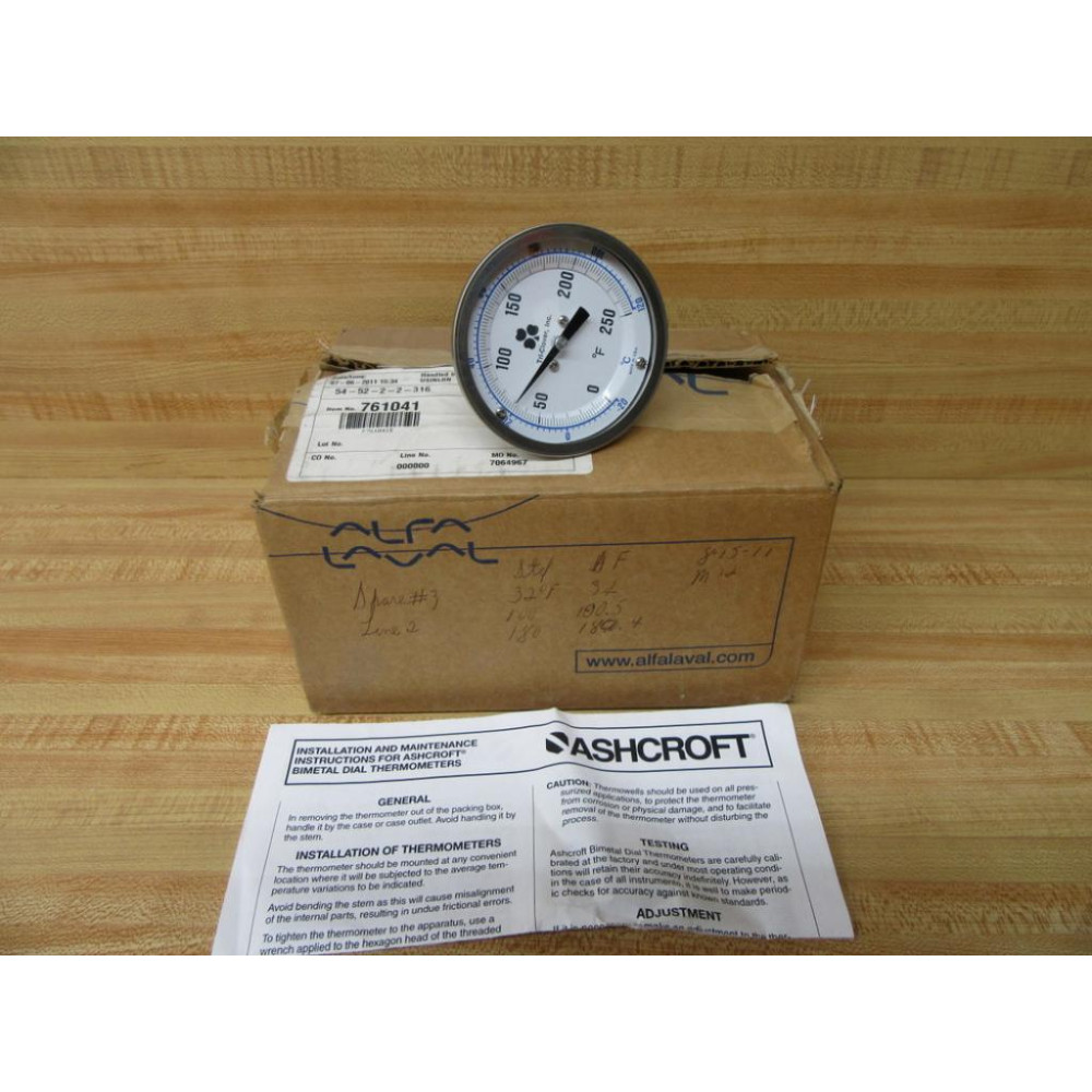 Tri-Clover 9106 BiMetal Thermometer