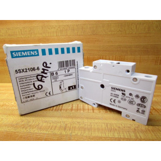 Siemens 5SX2106-6 6A Circuit Breaker 5SX21066