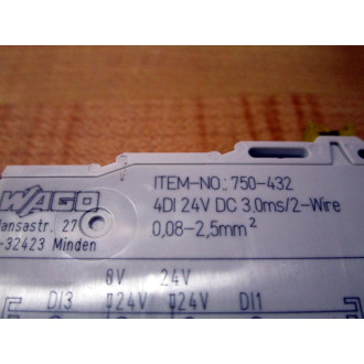 Wago 750-432 Digital Input Module 750432 - New No Box