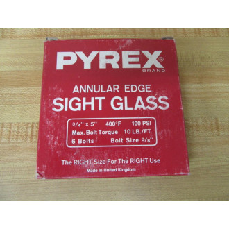 Pyrex 695610 Annular Edge Sight Glass