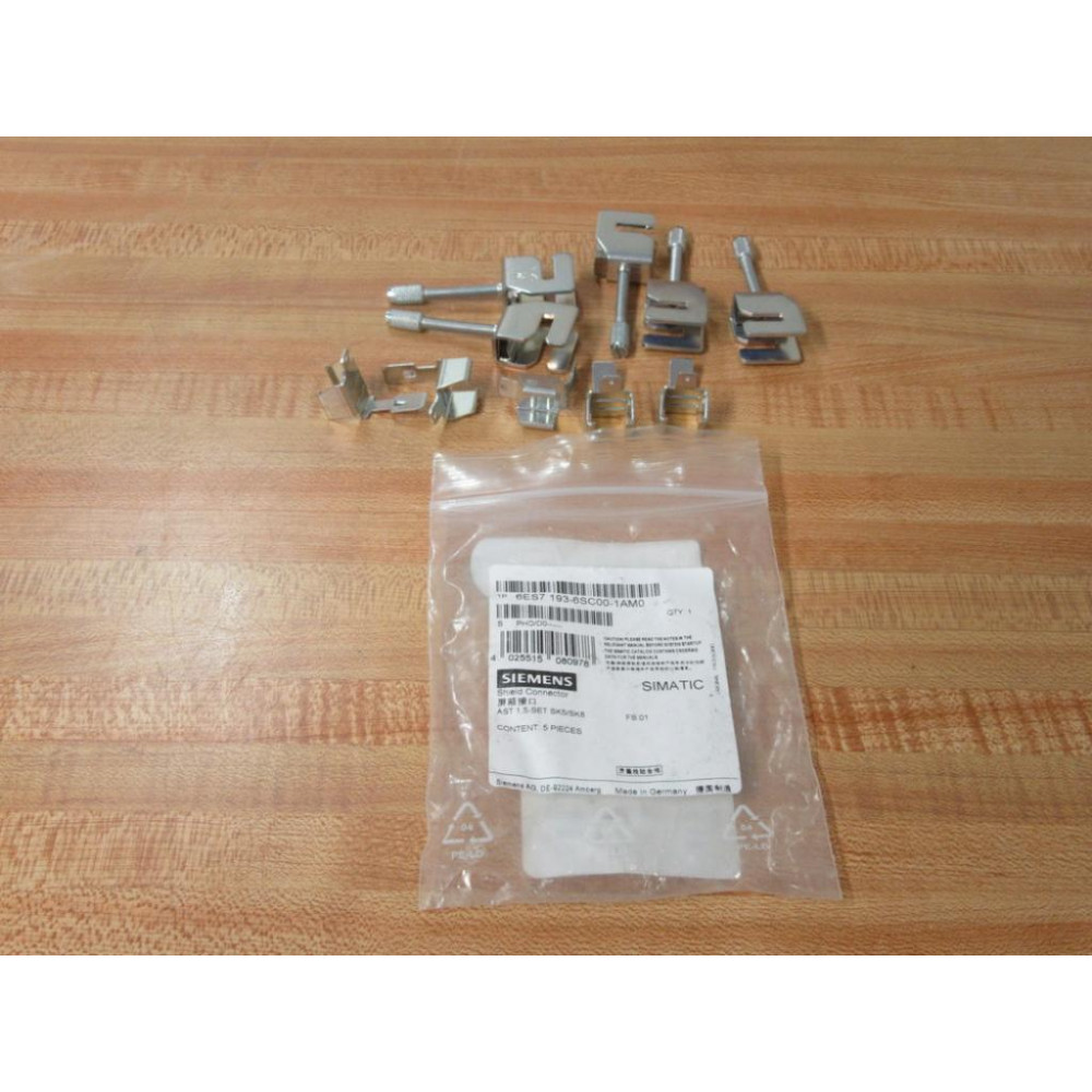 Siemens 6ES7 193-6SC00-1AM0 Shield Connector 6ES71936SC001AM0 (Pack of 5)