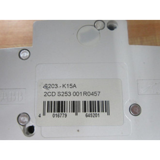 ABB S203-K15A 15A Circuit Breaker S203K15A - Used