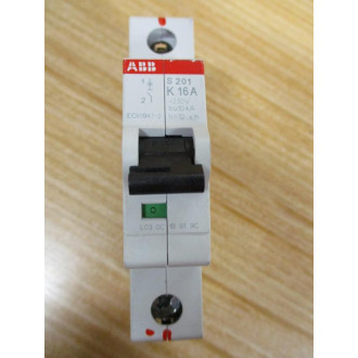 ABB S201-K16 16A Circuit Breaker S201-K16A 230V,WIndicator (Pack of 2) - Used