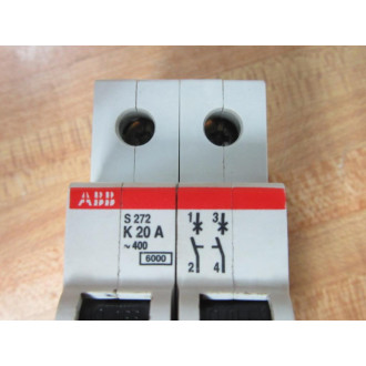ABB S272-K20A 20A Circuit Breaker S272K20A - Used